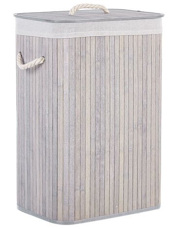 Panier à linge KOMARI Bambou Gris clair 72 L