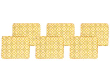 Lot de 6 coussins pour chaises de jardin TOLVE 39 x 31 cm Jaune