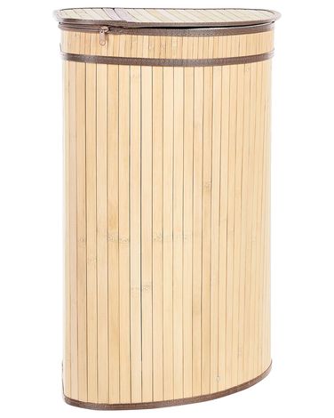 Panier à linge BADULLA Bambou Marron clair 57 L
