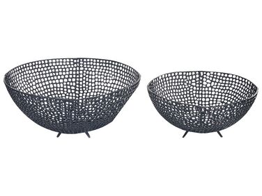 Lot de 2 bols décoratifs KRUKUT Métal Noir