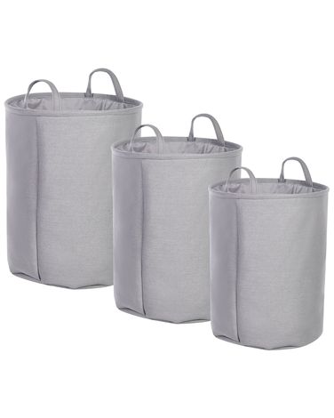 Set van 3 manden ARCHA Katoen Grijs