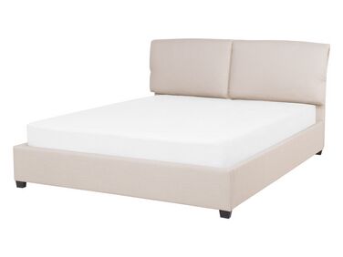 Lit à eau Tissu BELFORT 140 x 200 cm Beige clair