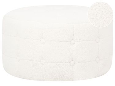 Poef TAMPA Bouclé Wit