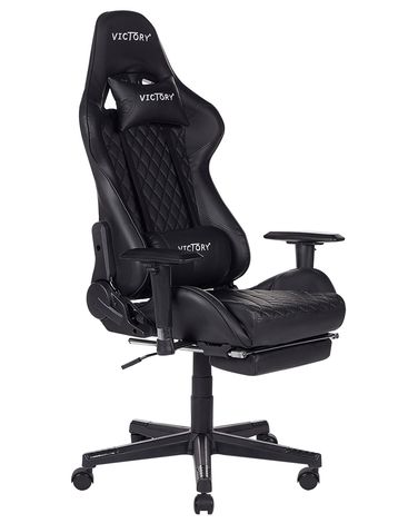 Gamestoel VICTORY Kunstleer Zwart