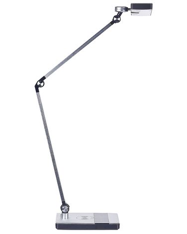 Lampe de bureau LED LACERTA Avec chargeur sans fil Métal Argenté