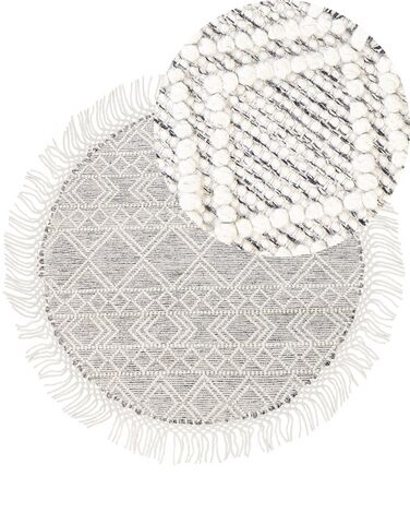 Rug BULDAN Grey ø 140 cm Wool