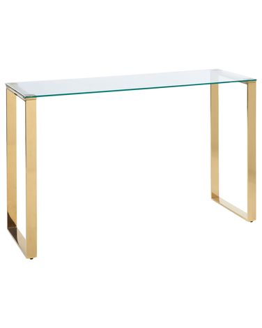 Console Table TILON Tempered Glass Gold