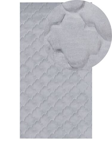 Faux Fur Rug GHARO Grey 80 x 150 cm
