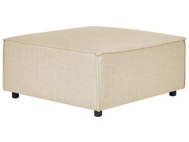 Ottoman APRICA Faux Linen Beige