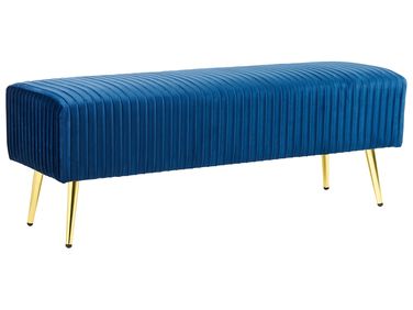 Gestoffeerd bankje PATERSON Fluweel Blauw