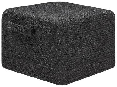 Pouffe DHADAR Jute Black