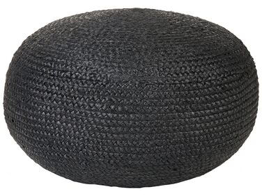 Pouffe DUKKI Jute Black