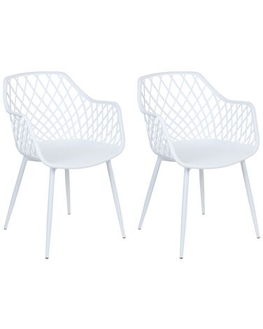 Lot de 2 chaises de salle à manger NASHUA II Blanc