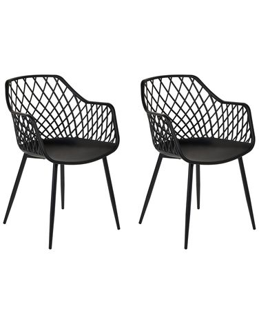 Lot de 2 chaises de salle à manger NASHUA II Noir
