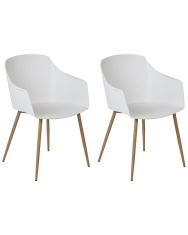 Lot de 2 chaises de salle à manger FONDA II Blanc