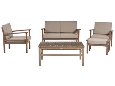 Loungeset met tafel 4-zits MANILA Acaciahout Donkerbruin