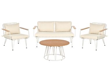 Loungeset met tafel 4-zits MONTESILVANO Metaal Lichtbeige