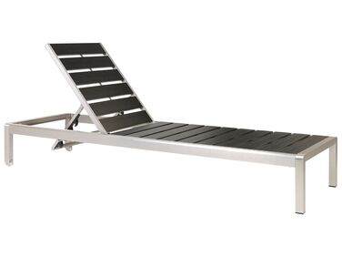 Ligstoel NARDO kantelbaar Metaal Zwart/zilver