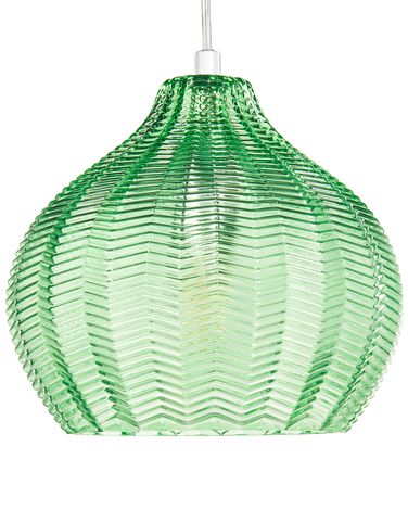 Lampe suspension KEILA Verre Vert