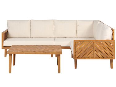 Tuin hoekloungeset met tafel 4-zits BARATTI linkszijdig Acaciahout Bruin
