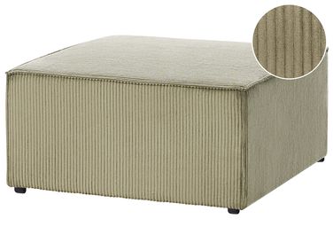 Ottoman LEMVIG Corduroy Green