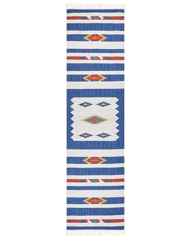 Rug VARSER Multicolour 80 x 300 cm Cotton Kilim