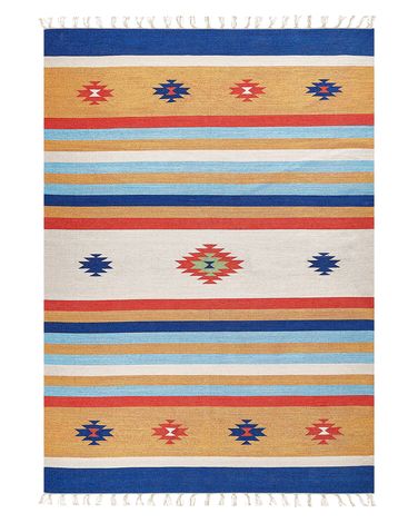 Rug TARONIK Multicolour 140 x 200 cm Cotton Kilim