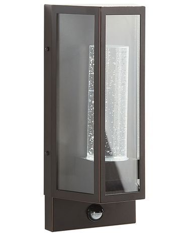 Outdoor LED Wall Light FRUID with Motion Sensor Brown