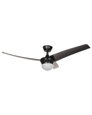 Plafondventilator met verlichting JIBOA met afstandsbediening Zwart