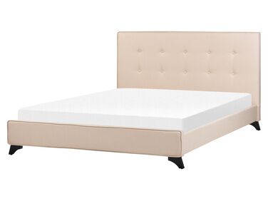 Lit avec sommier Tissu AMBASSADOR 160 x 200 cm Beige