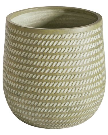 Plant Pot LIVADIA 39 cm Olive Green