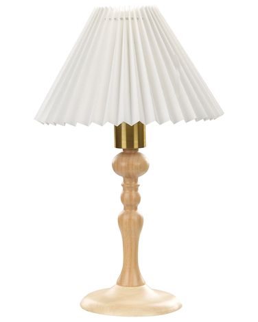 Lampe à poser COOKS Bois de chêne Marron clair/blanc