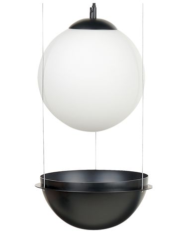 Lampe suspension TOBINS Verre Noir