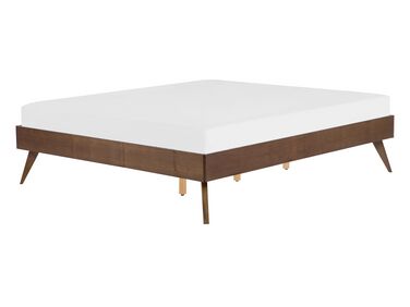 Lit sans tête de lit BERRIC 140 x 200 cm Frêne foncé