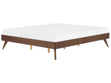 Lit sans tête de lit BERRIC 180 x 200 cm Frêne foncé