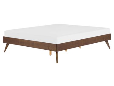 Lit sans tête de lit BERRIC 160 x 200 cm Frêne foncé