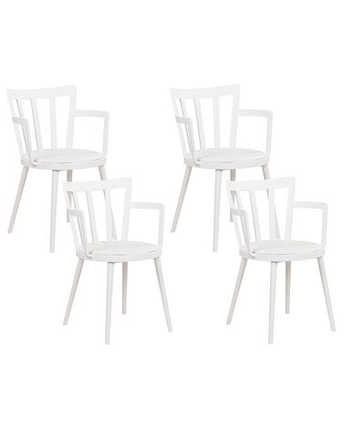 Lot de 4 chaises de salle à manger MORILL Blanc