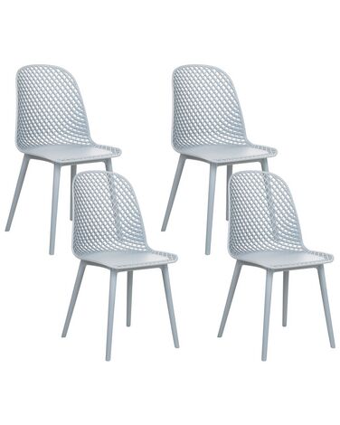 Lot de 4 chaises de salle à manger EMORY Bleu clair