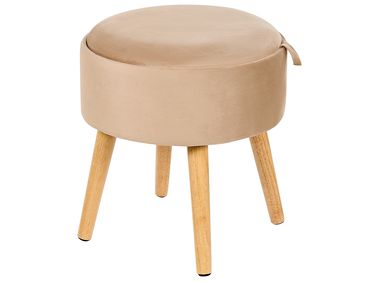 Hocker met opbergruimte NEELY Fluweel Beige