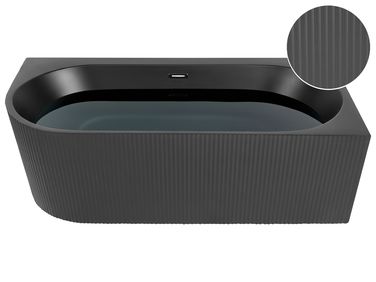 Corner Bath GOCTA Left Hand 1700 x 800 mm Black