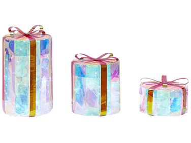 Buitendecoratie LED GRIMSEY Kerstcadeaus 30/20/10 cm Meerkleurig