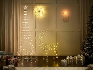 Buitendecoratie LED ARNES Kerstcadeaus 25/20/15 cm Zilver