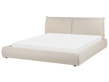 Lit à eau Tissu VINAY 180 x 200 cm Beige