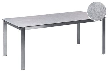 Garden Dining Table COSOLETO 180 cm 90 cm Glass Grey