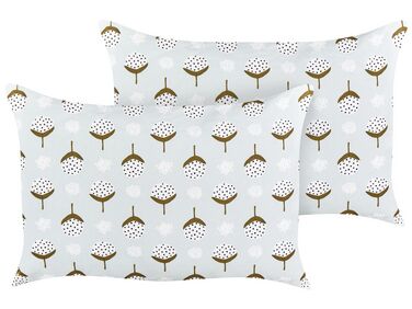 Lot de 2 coussins d'extérieur CUNEO Motif géométrique 40 x 60 cm Vert
