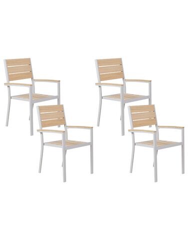 Lot de 4 chaises de jardin PRATO Beige