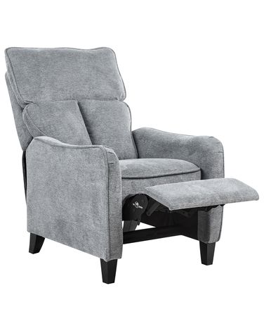 Relaxfauteuil ROYSTON inclusief voetensteun Stof Grijs