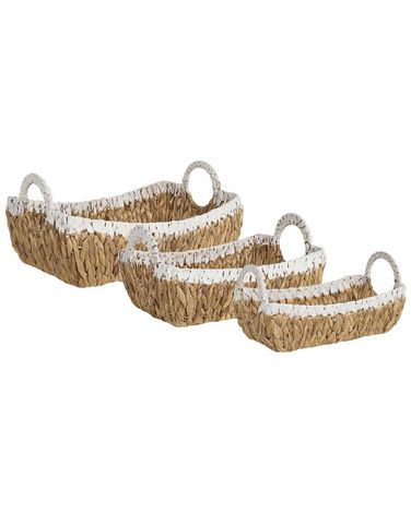 Lot de 3 paniers CAMPHA Osier Naturel