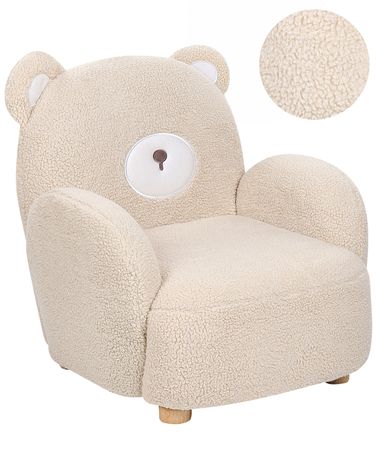 Kids Armchair Teddy Bear BOO Boucle Beige