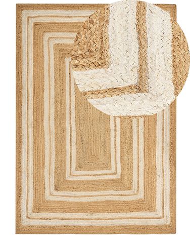 Rug ELMALI Beige 160 x 230 cm Jute